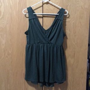 Olive green flowy tank from Torrid